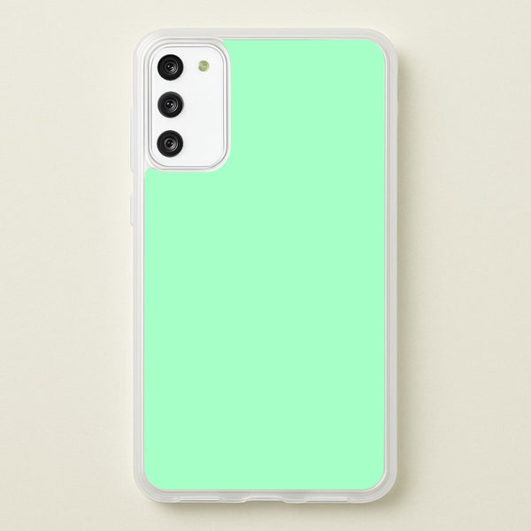 Back To Casics - Pretty Pastels - Plain Green  - Plain Phone Case for Galaxy S20FE