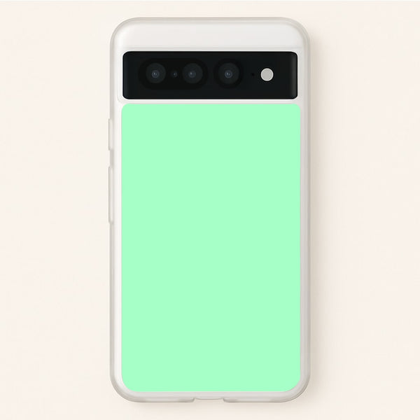 Back To Casics - Pretty Pastels - Plain Green  - Plain Phone Case for Google Pixel 7 Pro