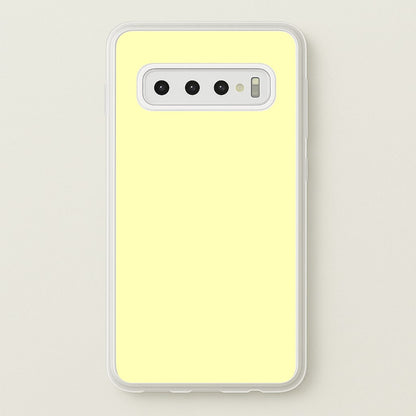 Back To Casics - Pretty Pastels - Plain Yellow  - Plain Phone Case for Galaxy S10