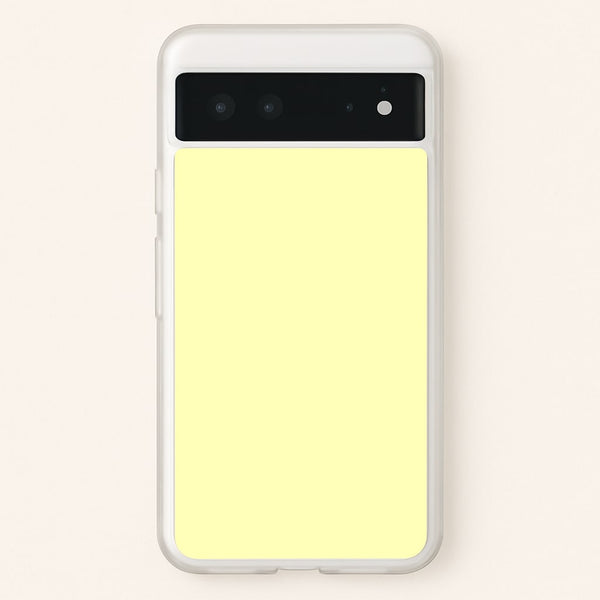 Back To Casics - Pretty Pastels - Plain Yellow  - Plain Phone Case for Google Pixel 6