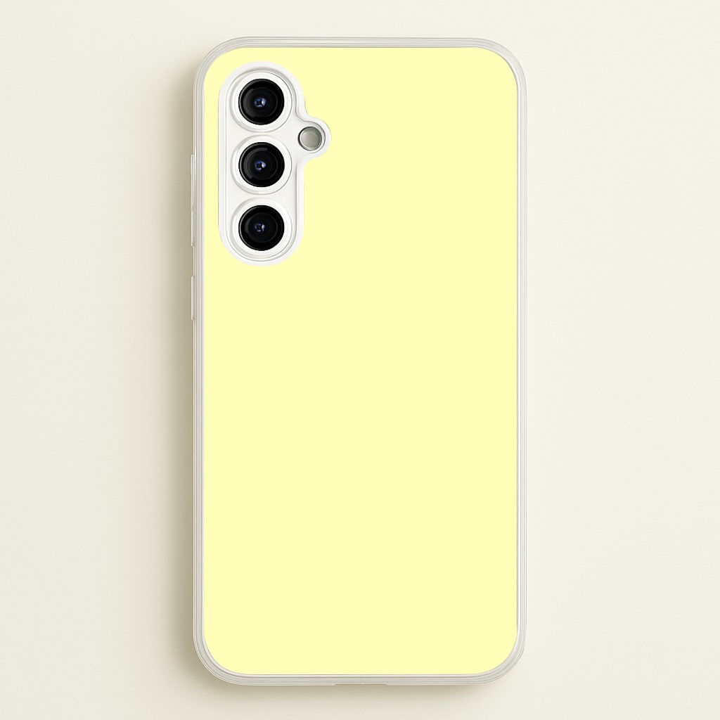 Back To Casics - Pretty Pastels - Plain Yellow  - Plain Phone Case for Galaxy A54