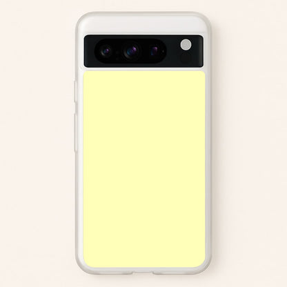 Back To Casics - Pretty Pastels - Plain Yellow  - Plain Phone Case for Google Pixel 8 Pro