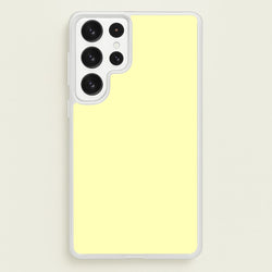 Back To Casics - Pretty Pastels - Plain Yellow  - Plain Phone Case for Galaxy S23 Ultra