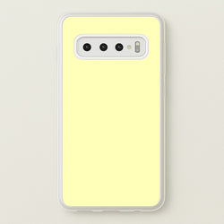 Back To Casics - Pretty Pastels - Plain Yellow  - Plain Phone Case for Galaxy S10 Plus