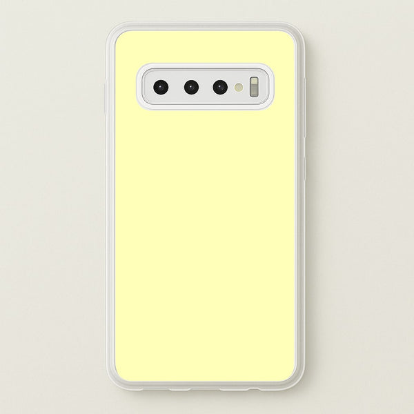 Back To Casics - Pretty Pastels - Plain Yellow  - Plain Phone Case for Galaxy S10 Plus