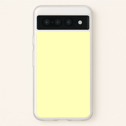 Back To Casics - Pretty Pastels - Plain Yellow  - Plain Phone Case for Google Pixel 7 Pro