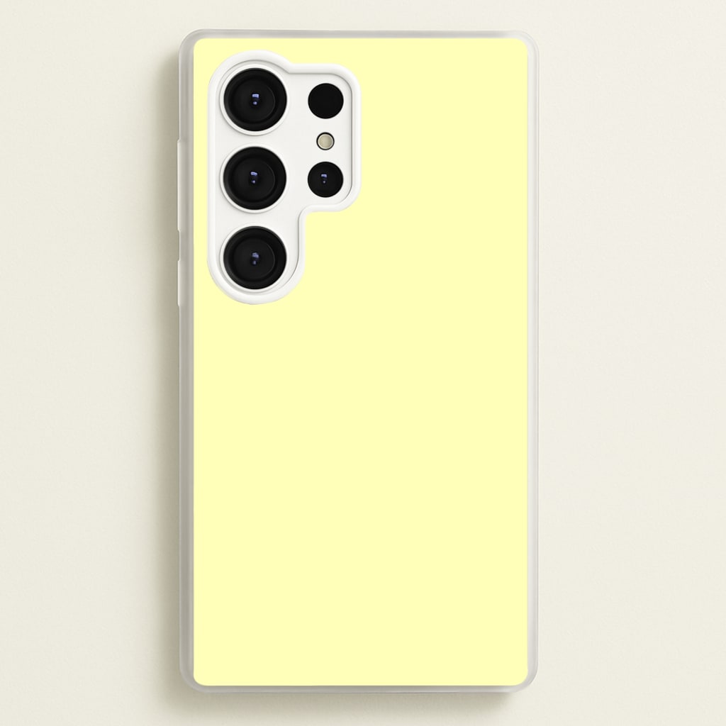 Back To Casics - Pretty Pastels - Plain Yellow  - Plain Phone Case for Galaxy S25 Ultra
