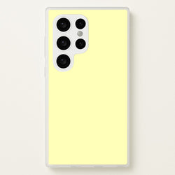 Back To Casics - Pretty Pastels - Plain Yellow  - Plain Phone Case for Galaxy S24 Ultra