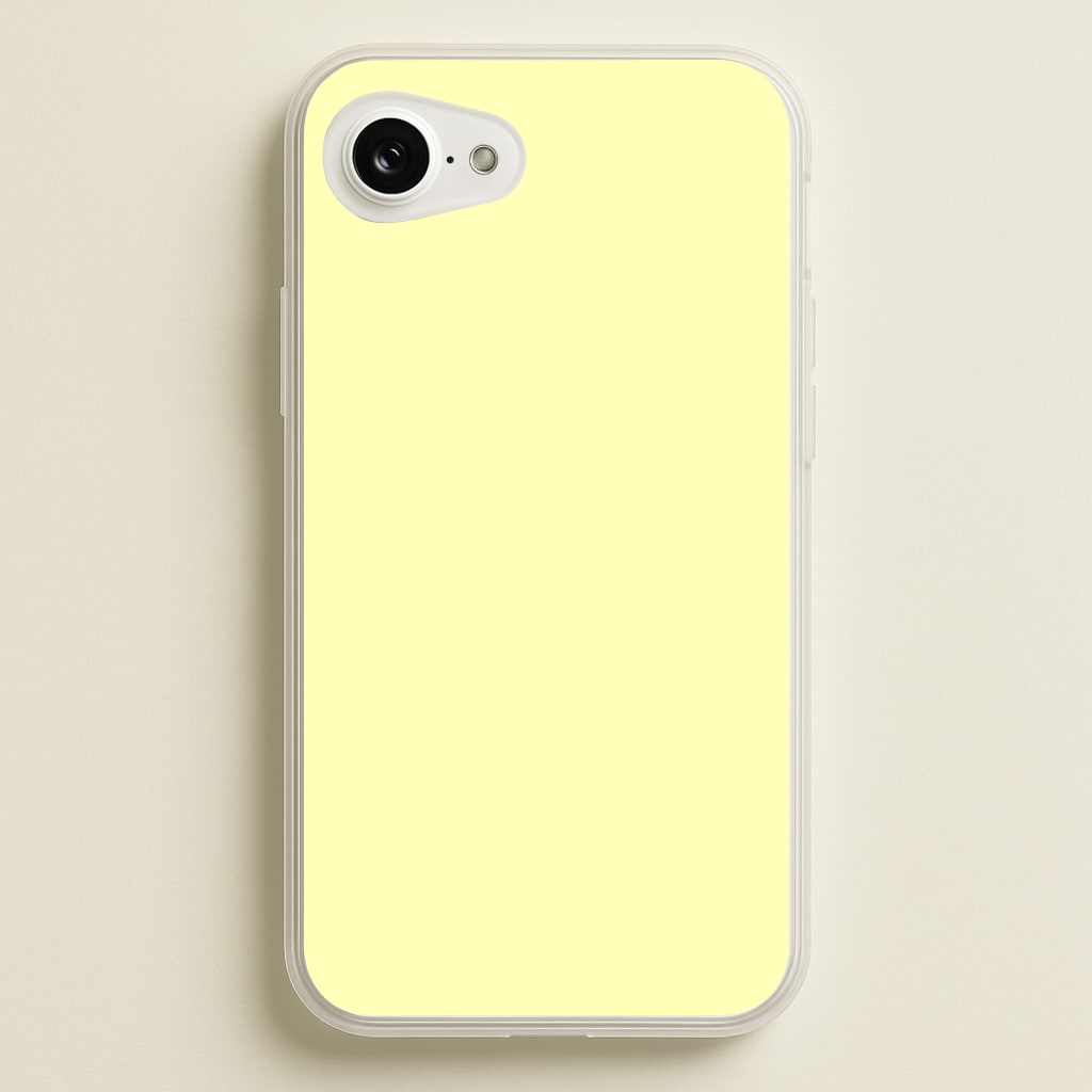 Back To Casics - Pretty Pastels - Plain Yellow  - Plain Phone Case for iPhone 16e