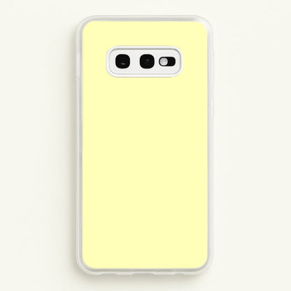 Back To Casics - Pretty Pastels - Plain Yellow  - Plain Phone Case for Galaxy S10e