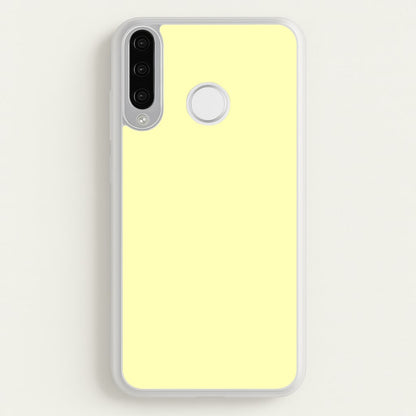 Back To Casics - Pretty Pastels - Plain Yellow  - Plain Phone Case for Huawei P30 Lite