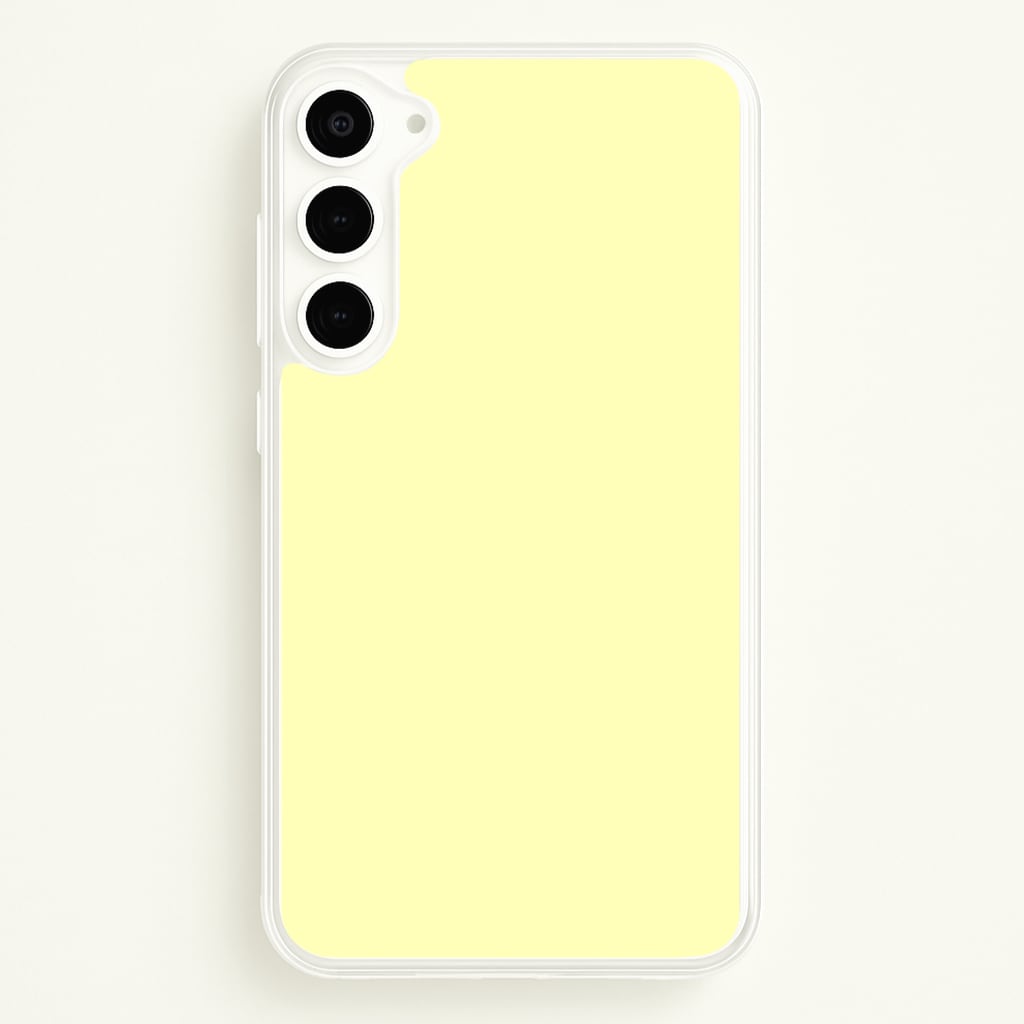 Back To Casics - Pretty Pastels - Plain Yellow  - Plain Phone Case for Galaxy S23 Plus