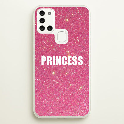 Glittery Pink Princess  -  Phone Case for Galaxy A21s