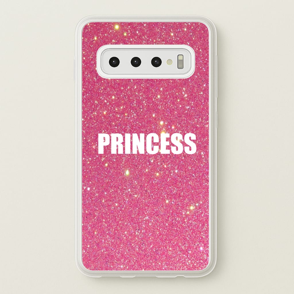 Glittery Pink Princess  -  Phone Case for Galaxy S10