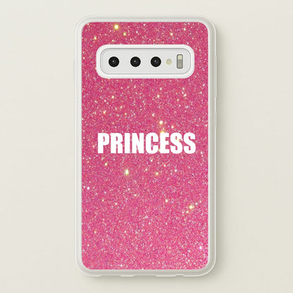 Glittery Pink Princess  -  Phone Case for Galaxy S10