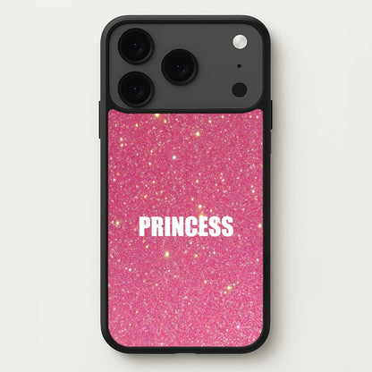 Glittery Pink Princess Phone Case for iPhone 17 Pro Max