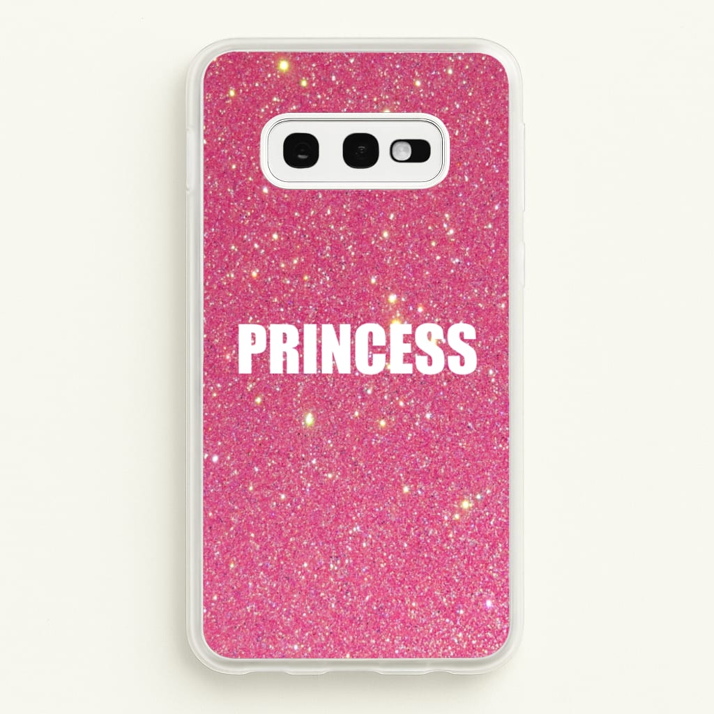 Glittery Pink Princess  -  Phone Case for Galaxy S10e