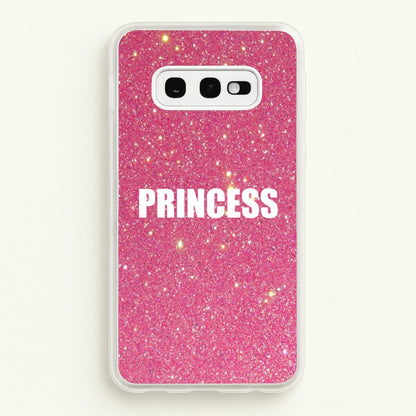 Glittery Pink Princess  -  Phone Case for Galaxy S10e