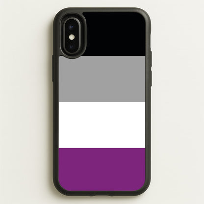 Asexual Flag - Pride  - Pride Phone Case for iPhone X / XS