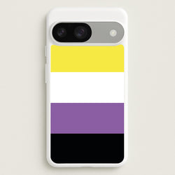Non-Binary Flag - Pride  - Pride Phone Case for Google Pixel 9 / 9 Pro