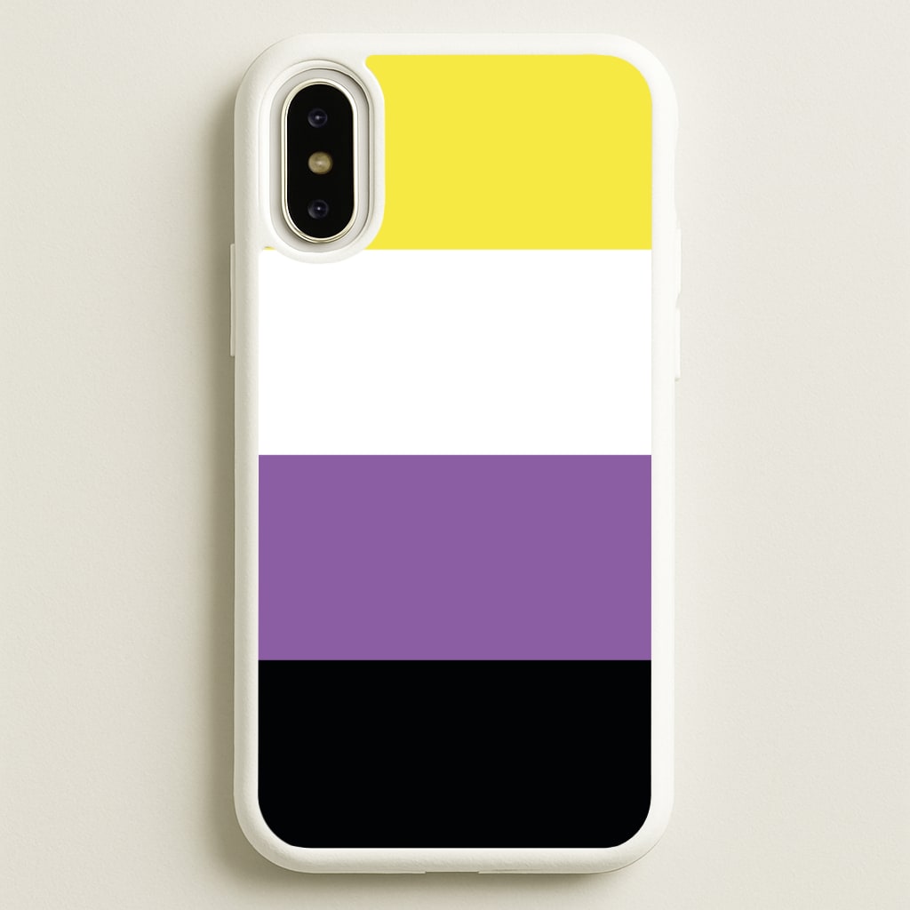 Non-Binary Flag - Pride  - Pride Phone Case for iPhone X / XS