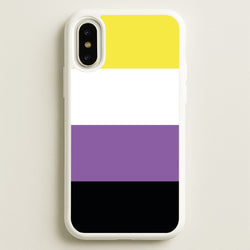 Non-Binary Flag - Pride  - Pride Phone Case for iPhone X / XS