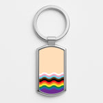 Flag Rainbow - Pride Silver Keyring