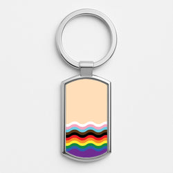 Flag Rainbow - Pride Silver Keyring