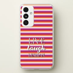 Live Laugh Lesbian - Pride  - Pride Phone Case for Galaxy A35
