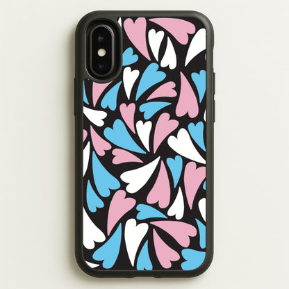 Transgender Hearts - Pride  - Pride Phone Case for iPhone X / XS