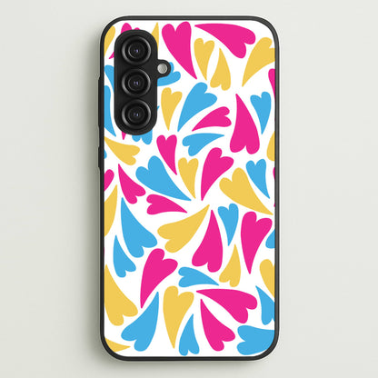 Pansexual Hearts - Pride  - Pride Phone Case for Galaxy S23FE