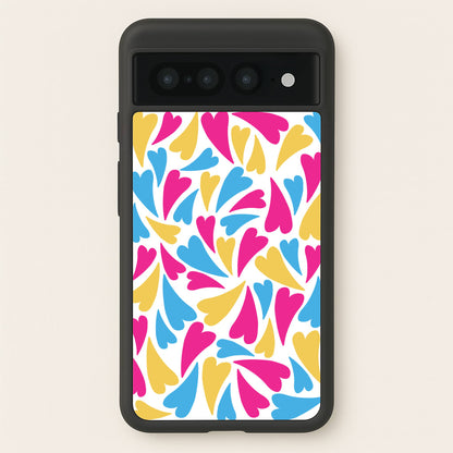 Pansexual Hearts - Pride  - Pride Phone Case for Google Pixel 7 Pro