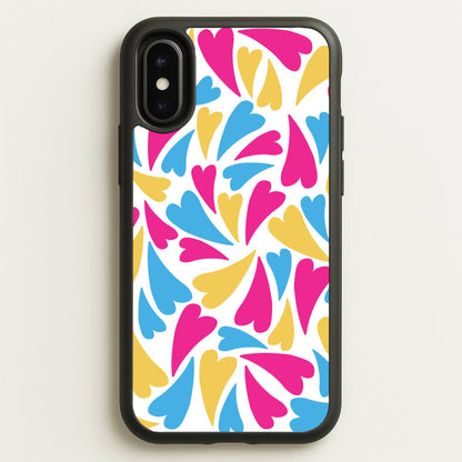 Pansexual Hearts - Pride  - Pride Phone Case for iPhone X / XS