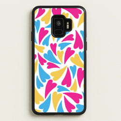 Pansexual Hearts - Pride  - Pride Phone Case for Galaxy S9
