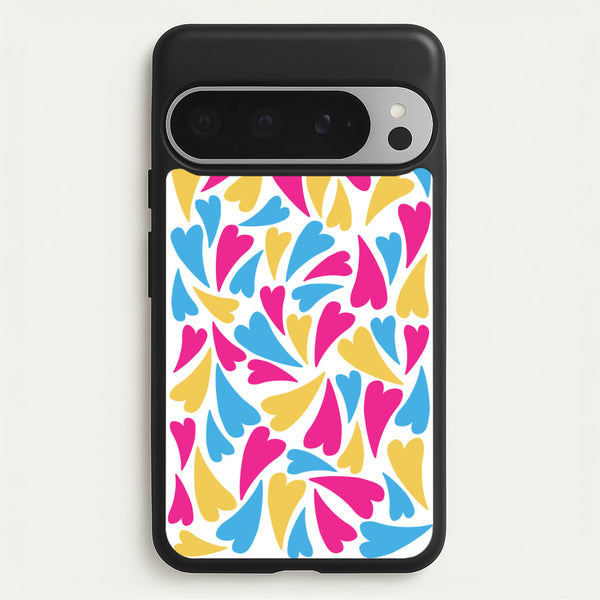 Pansexual Hearts - Pride  - Pride Phone Case for Google Pixel 9 Pro XL