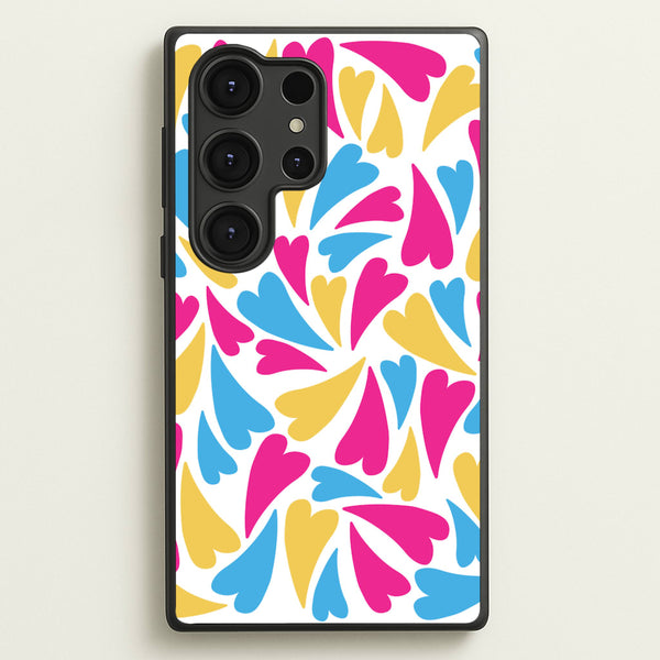 Pansexual Hearts - Pride  - Pride Phone Case for Galaxy S25 Ultra