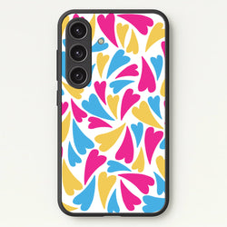 Pansexual Hearts - Pride  - Pride Phone Case for Galaxy S24