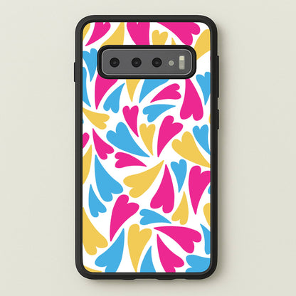 Pansexual Hearts - Pride  - Pride Phone Case for Galaxy S10 Plus