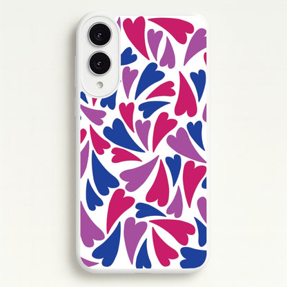 Bisexual Hearts - Pride  - Pride Phone Case for Galaxy S25 Edge