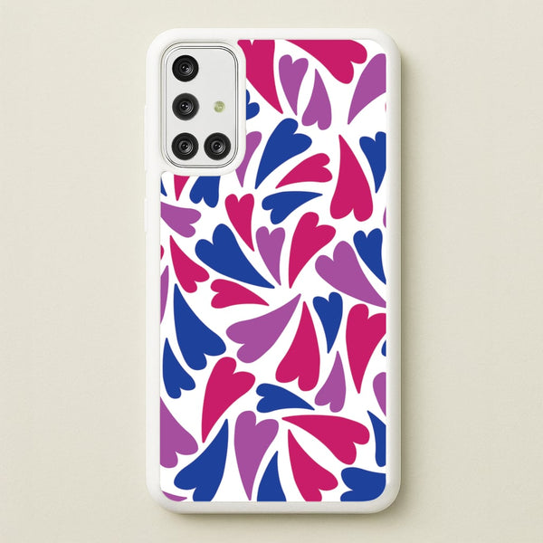 Bisexual Hearts - Pride  - Pride Phone Case for Galaxy A71