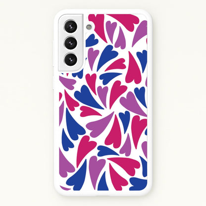 Bisexual Hearts - Pride  - Pride Phone Case for Galaxy S22
