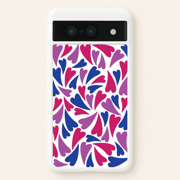 Bisexual Hearts - Pride  - Pride Phone Case for Google Pixel 8