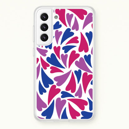 Bisexual Hearts - Pride  - Pride Phone Case for Galaxy S22 Plus