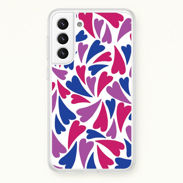 Bisexual Hearts - Pride  - Pride Phone Case for Galaxy S22 Plus