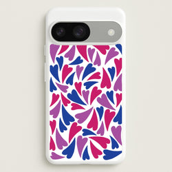 Bisexual Hearts - Pride  - Pride Phone Case for Google Pixel 9 / 9 Pro