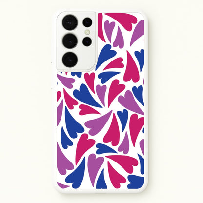 Bisexual Hearts - Pride  - Pride Phone Case for Galaxy S21 Ultra