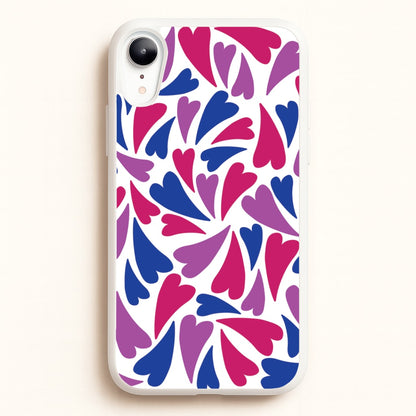Bisexual Hearts - Pride  - Pride Phone Case for iPhone XR