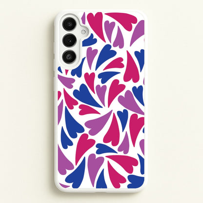 Bisexual Hearts - Pride  - Pride Phone Case for Galaxy A36