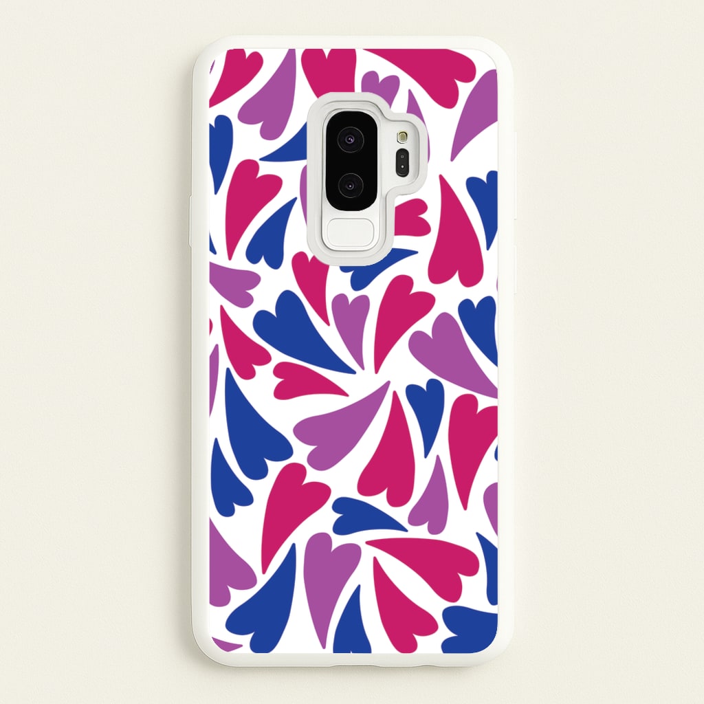 Bisexual Hearts - Pride  - Pride Phone Case for Galaxy S9 Plus