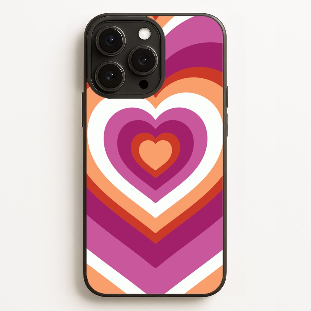 Lesbian Pride Heart Phone Case